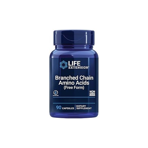 Life Extension High Dose BCAA - 90 Vegan Capsules - Lab Tested, Gluten-Free, Soy-Free, Non-GMO